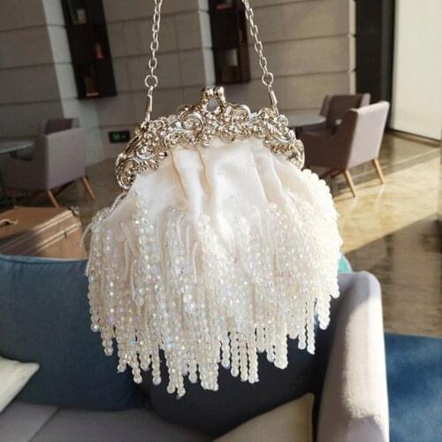 Luxy Moon Womens Wedding Clutch Purse Exquisite Tassel Evening Bag Luxury Design Women Handbag for Party ZD1720