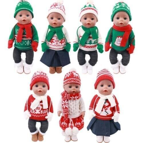 Logan Boy Doll Hat+Clothes+Scarf+Gloves Fit 18 Inch American&43CM Reborn Baby New Born Doll ,Girls Russia Doll DIY Gifts