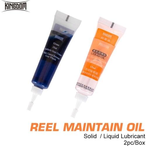 Kingdom Fishing Reel Oil Grease 15ml Metal Baitcasting Spinning Fishing Reels Maintenance Lubricant Fishing Accessories Tackles
