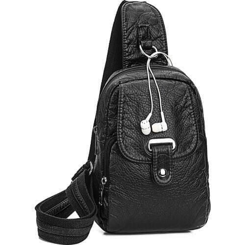 New Luxury Brand Shoulder bag Women Large Capacity Waist Pack Fashion Shoulder Bags Soft Leather Women Multi-Function Chest Bag