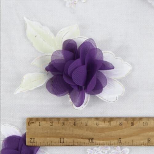 Embroidered cloth hand-stapled polyester for 3d design fabrics