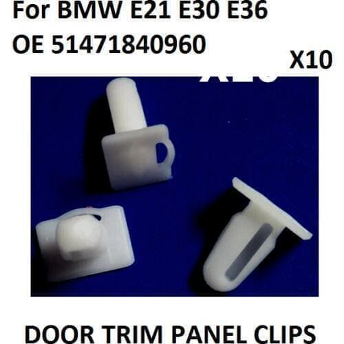 X10 Pieces Door Sill Plate Side Moulding Clip for BMW E21 E30 E36 OE 51471840960 New