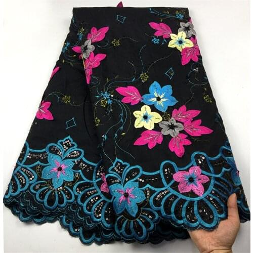 Popular Bead/Sequins design Applique Lace Fabric With Multicolor French 3D Flower Lace African Swiss Voile Lace For Party WFS3