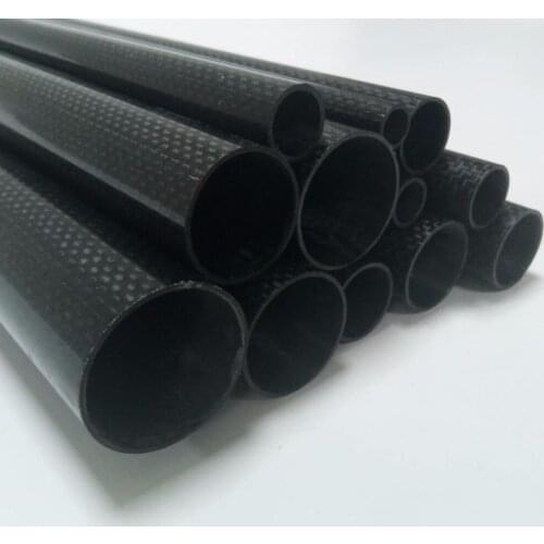 1 Roll Wrapped Carbon Fiber Tube 3K Glossy Surface Diameter 10mm 12mm 14mm 16mm 18mm 22mm 24mm 26mm 28mm 30mm 32mm Length500mm