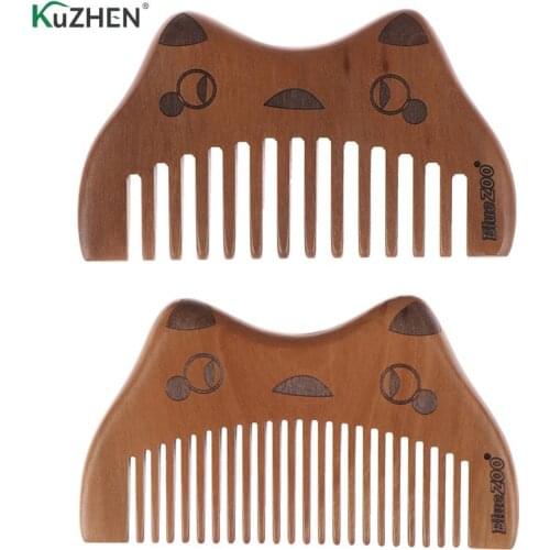 1Pc Natural Wood Comb Wooden Close Teeth Anti-static Head Massage Hair Care Tools Beauty Accessories
