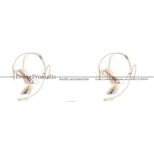 2pcs Headset Earhook Mic Head Worn 4pin Microphone for Audio Technical Wireless