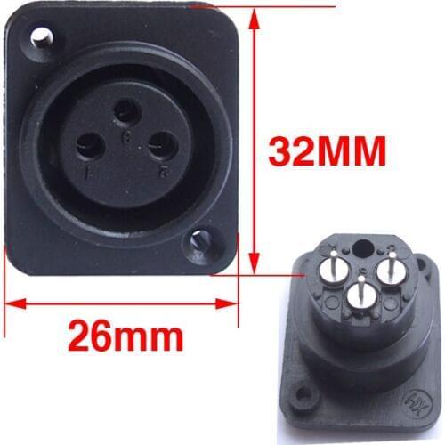 3 Pin XLR Female Jack Panel Mount microphone DIY fast