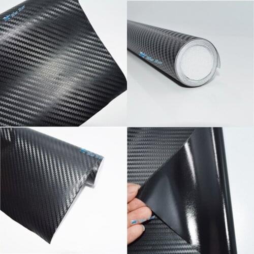 30cmx127cm 3D Carbon Fiber Vinyl Film Car Sticker Waterproof DIY Car Styling Wrap