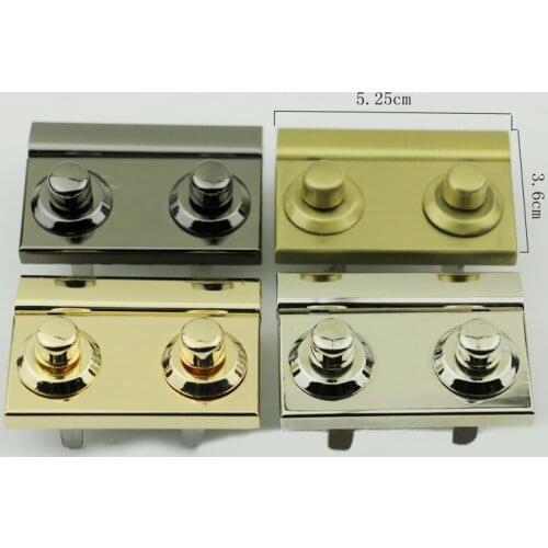 8 Pcs High-grade thickened locks screwing and snap locks leather cases handbags and bag hardware accessories light gold locks