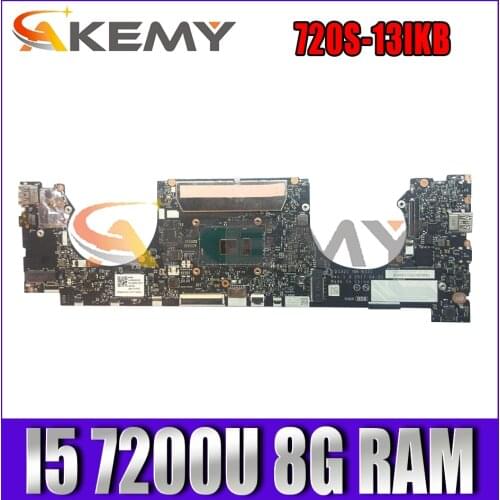 Akemy DS321 NM-B331 Motherboard For Lenovo IdeaPad 720S-13IKB Laptop Motherboard CPU I5 7200U 8G RAM 100% Tests Work