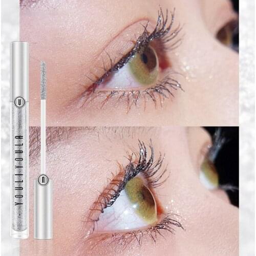 Diamond Shiny Fine Flash Mascara Waterproof Sweat-proof Quick-drying Film-forming Curling Non-smudge Makeup Wholesale TSLM1
