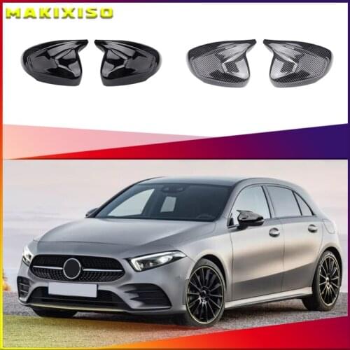 For Mercedes-Benz A-Class W177 2019 2020 Black Exterior Rearview Mirror Cover Side Mirrors Protection Guards