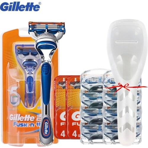 Gillette Fusion Shaving Razor Blades for Men Shave Shaver Blades Washable Cuchillas afeitadoras 1 Razor Handle 9 Blade Refills