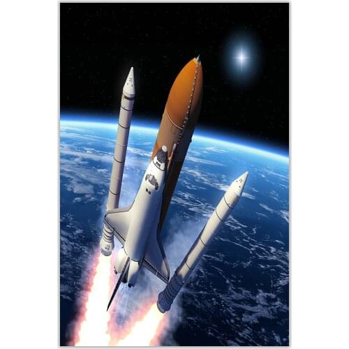 HT114 Spectacular Universe Earth And Moon Space Station Astronaut Silk Fabric Poster Art Decor Indoor Painting Gift