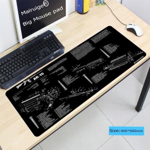 Mairuige 30x80cm 40x90cm Gun Part Gaming Mouse Pad Rubber Locking Edge Large PC Computer Laptop Mat for CS GO Dota 2 Lol