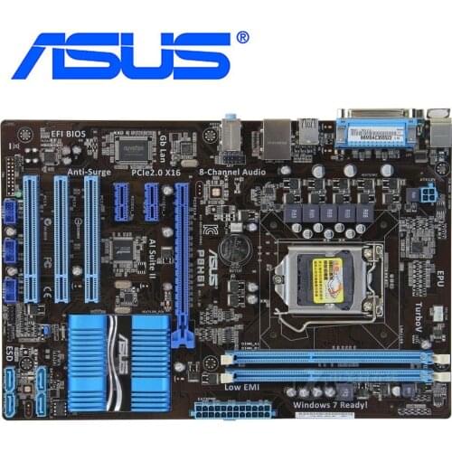 LGA 1155 For Intel 100% Original ASUS P8H61 P8 H61 motherboards Socket uATX DDR3 16GB 1333Mhz 16GB Desktop Mainboard PC Used