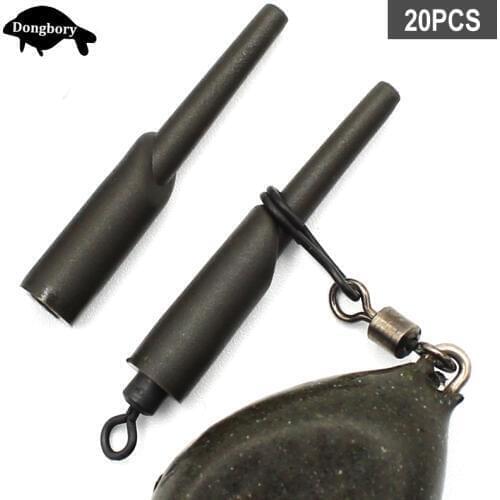 20PCS Carp Fishing Accessories Running Rig Rubber Beads Chod Rig Ring Clips Connector Rubber Beads Fishing Terminal Tackle Tools