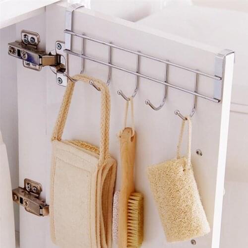 Over Door Home Rack Hook Organizer Bathroom Kitchen Coat Towel Hanger Rack Holder Shelf 5 Hooks