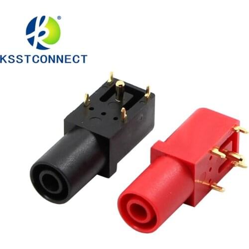 PS245 10PCS gilded 90 4mmPCB socket 4mm Right Angle Safety PCB Socket