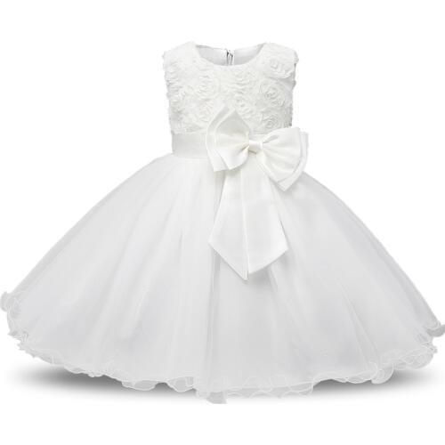 1 Year Baby Girl Dress Princess Girls Tutu Dress Toddler Kids Clothes Baptism 1st First Birthday Party Frocks vestido