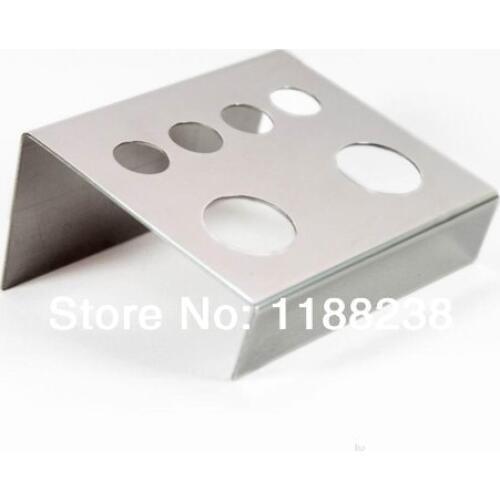 Iron tattoo Ink Cup stand Holder 8 holes with 7 Stainless Steel Ink Cup Plastic Ink Cup Holder free shipping supply