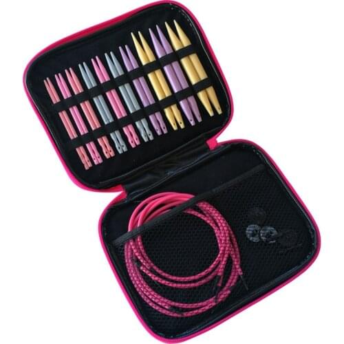 Portable Circular Needle Knitting Tool Sewing Storage Bag Set Detachable Rope Replacement Ring Needle Color Ring Needle Kit