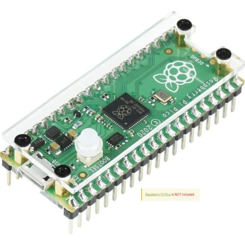 Clear Acrylic Protection Case for Raspberry Pi Pico