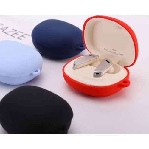 Dust-proof Protective Cover Soft Silicone Case with Carabiner for EDIFIER TWS NB2 Bluetooth-compatible Headphones