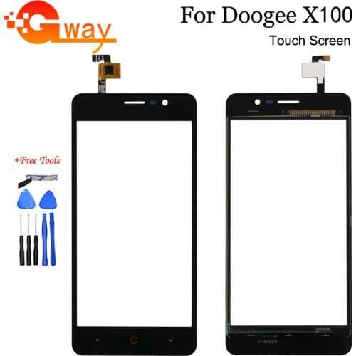 Touch Panel For 5" Doogee X100 Touch Screen Digitizer Sensor Perfect Repair Parts Glass Lens for Doogee X100 Phone With Tools