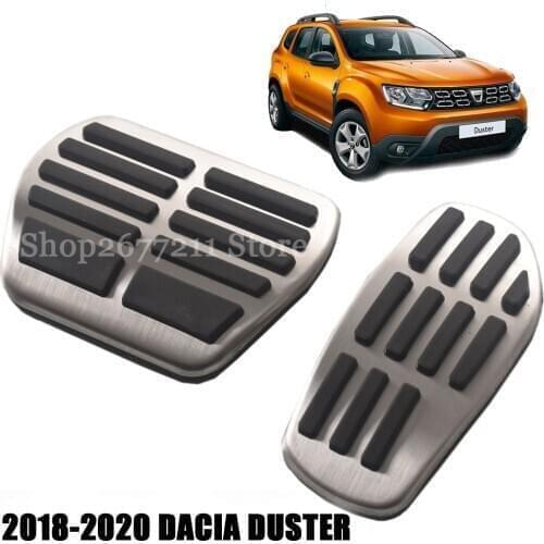 Sport Comfortable stainless steelFuel Brake Footrest Pedal for DACIA DUSTER 2018-2020