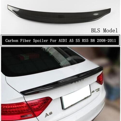 Carbon Fiber Spoiler For AUDI A5 S5 RS5 B8 2008 2009 2010 2011 Wing Lip Spoilers High Quality BLS Car Accessories