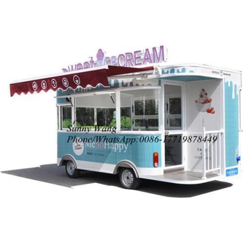 Street mobile food coffee vending cart / fast food truck / food trailer