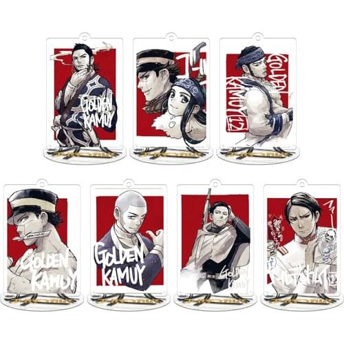 Japan Anime Golden Kamuy Sugimoto Saichi Asirpa Shiraishi Yoshitake Cosplay Keychain Acrylic Stand Figure Desktop Decor Toy Gift