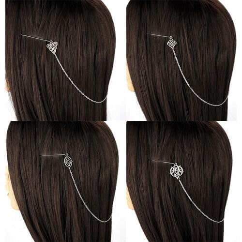Women Vintage Vikings Hairpin Celtics Knot Hair Accessories Norse Hair Pin Viking Hair Clip For Women Long Hair Decoration