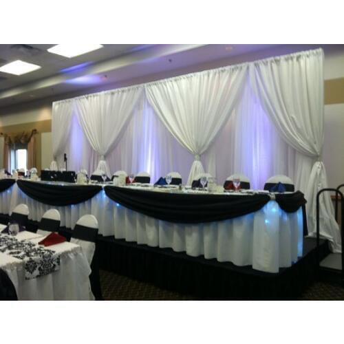 10ft (H) x 20ft (L) Pure White Wedding Backdrop stage curtain Wedding Decoration