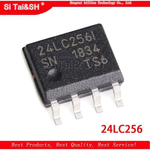 10PCS 24LC256-I/SN SOP 24LC256I SOP8 SMD 24LC256 SOP-8 Memory chip
