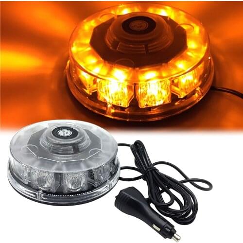 10 LED Car Truck strobe Warning light Police ambulance Flashing Emergency Beacon lighting signal lamp With Magnetic Mounted 12V