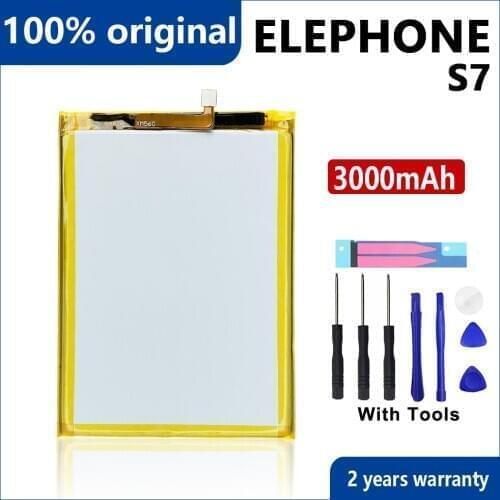 100% Original 3000mAh S7 Phone Battery For 5.5inch Elephone S7 MT6797 Helio X20 deca Core Batteries With Tools+Tracking Number