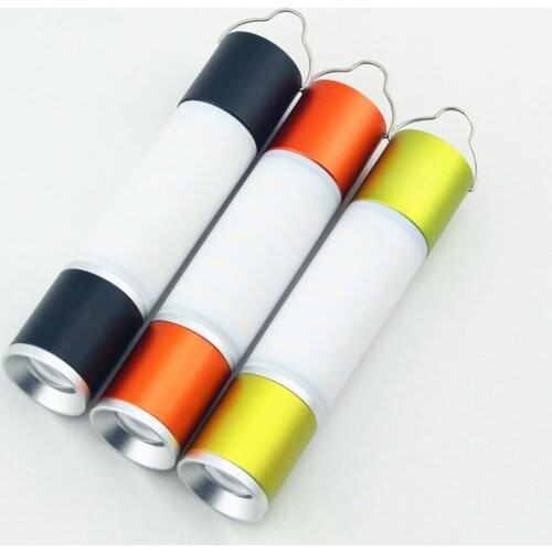 2 in 1 Outdoor Camping Flashlight Compact Waterproof Lamp Light Power Bank Hiking Emergency