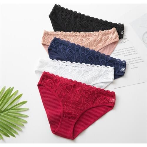 3PCS/lot Cotton Panties Women Comfortable Underwears Sexy Low-Rise Underpants Female Lingerie Big Size Ladies Briefs