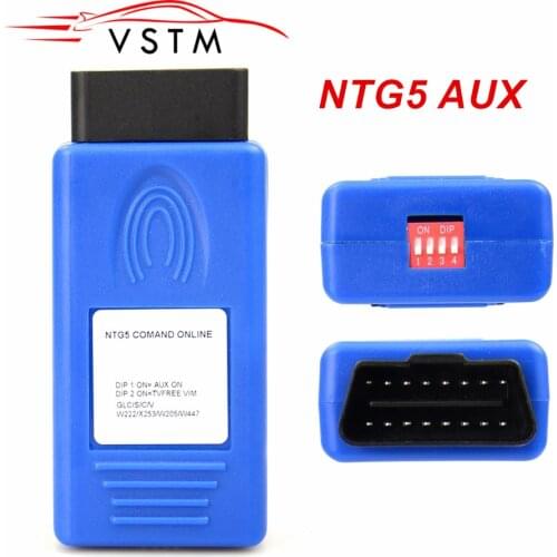 Newest For COMAND ONLINE NTG5 OBD AUX IN & VIM ACTIVATOR work for C/GLC/S/V CLASS W205 X253 W222 W447 NTG 5 AUX For Mercedes