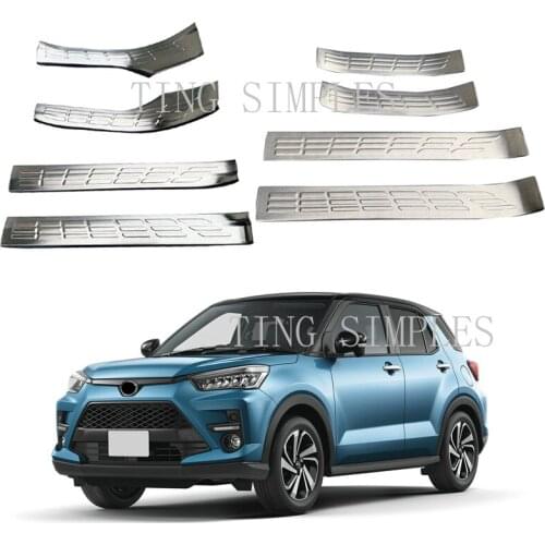 Car Interio Accessories for Toyota Raize A200A/210A Stainless Steel Car Door Sill Protector Chrome Automobiles Styling Stickers