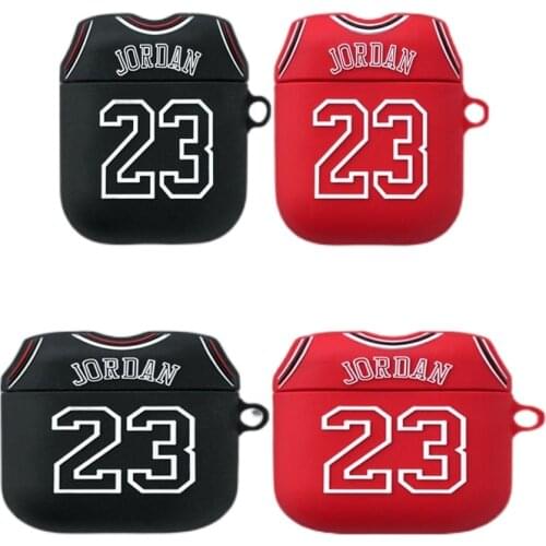 For Airpods Pro Case Jordan Soft Silicone Cover for Airpods 1 2 Case Cute Funda Coque Earphone Accessories NO.23 Keychain Cases