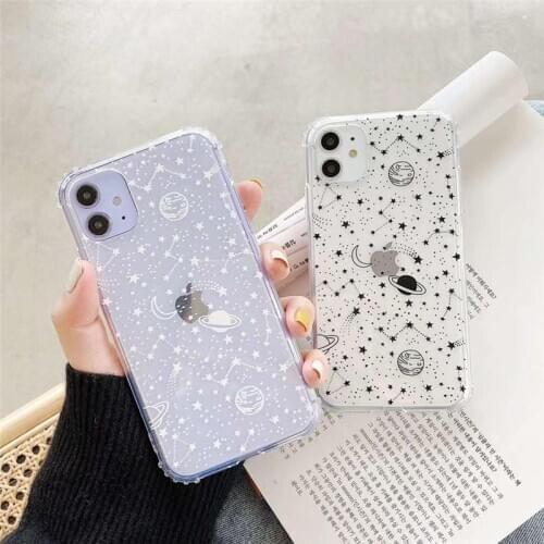 Ottwn Starry Sky Constellation Pattern Phone Case For iPhone 11 Pro Max X XR XS Max 7 8 Plus SE 2020 Clear Soft TPU Back Cover