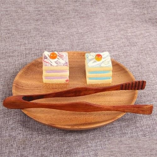 NHBR 1 Pcs Wooden Health and Environmental Protection Grilled Food Clip Barbecue Accessories Outdoor Portable BBQ Tools 26.5cm