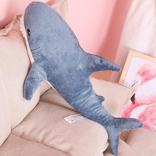 80/100cm Big Size Funny Soft Bite Shark Plush Toy Pillow Appease Cushion Gift For Children