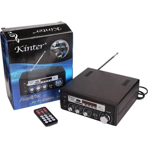 2*50W FM Radio Mp3 Player Audio Bluetooth-Compatible Power Amplifier Stereo Equalizer Home Theater Digital Mp3 Decoder Music AMP