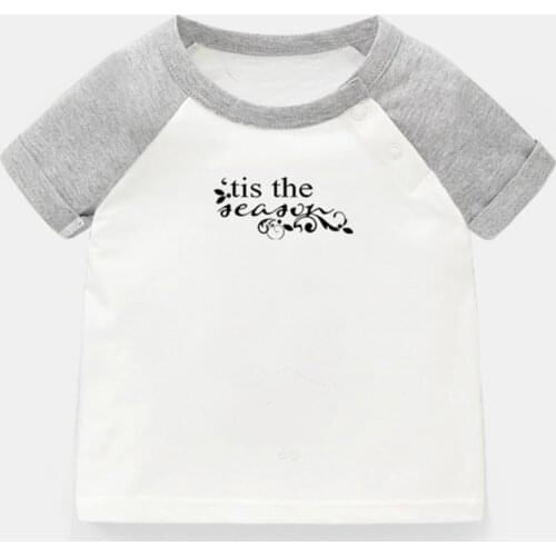 Tis The Season To Be Twin Mama Voice Of Addiction Newborn Baby T-shirts Toddler Graphic Raglan Color Short Sleeve Tee Tops