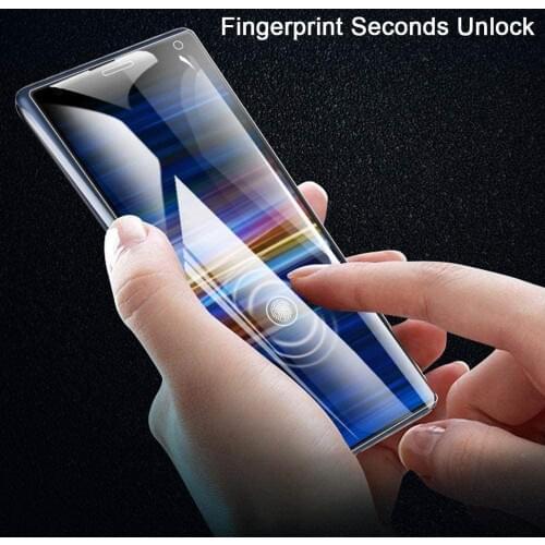 Full Cover Glue Hydrogel Film For Sony Xperia 1 1ii 5 5ii 8 Lite 20 Plus 5Plus ii Screen Protector Film Not Glass