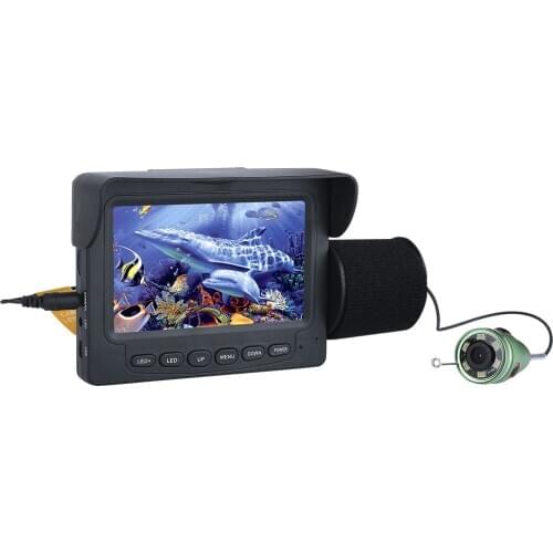 Underwater Fishing Camera Kit 12 PCS LED Lights Video Fish Finder Lake 4.3 Inch Underwater Camera
